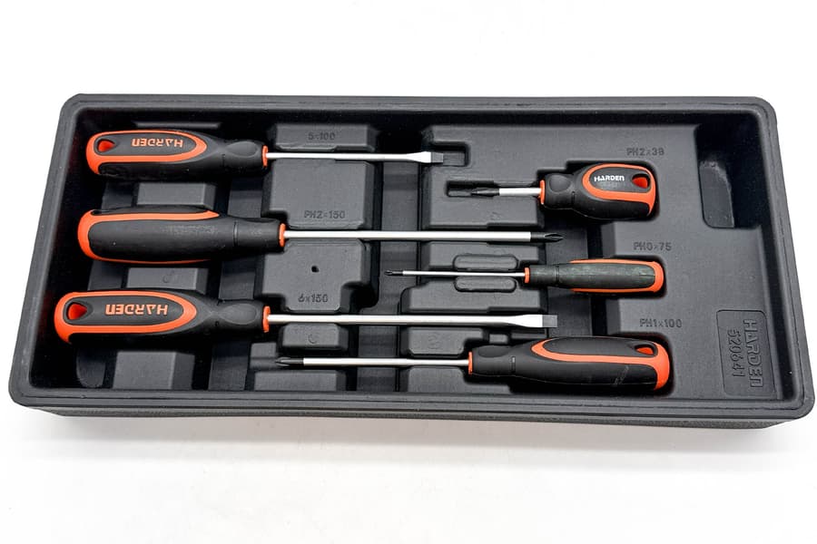 Schraubenzieher Set mit Schubladeneinsatz Harden 520641